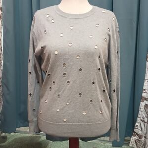 Autumn Cashmere Gray Cotton Sweater